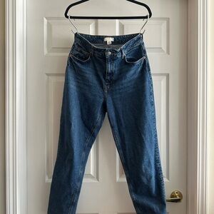 H&M Medium Blue Denim Jeans with Contrast Stitching